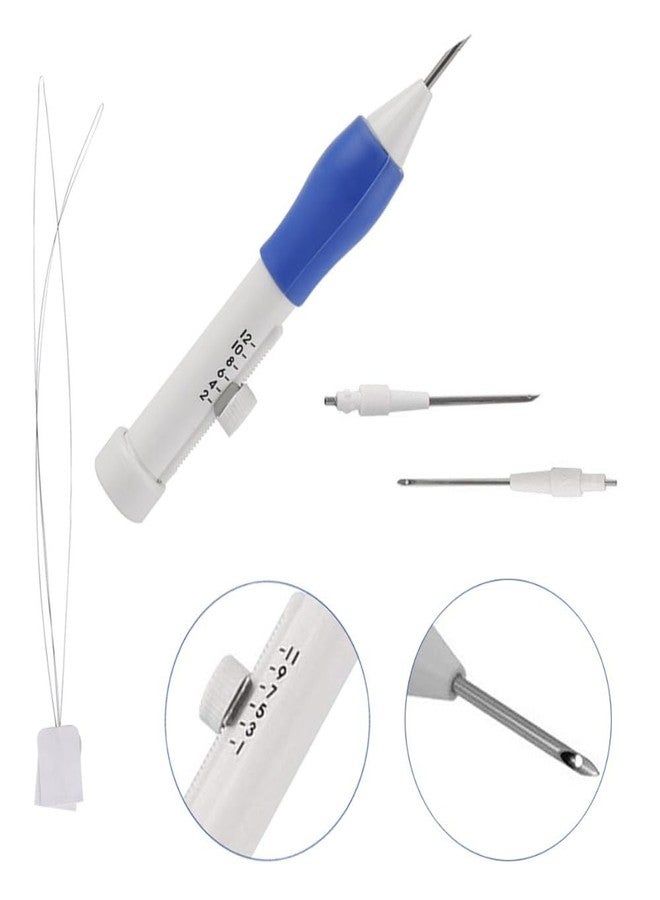 GEMSY مجموعة أقلام تطريز إبرة قابلة للتعديل من GEMSY مع 3 إبر قابلة للتبديل | أداة تطريز يدوية للخيوط والغزل للحياكة والخياطة والنسيج والأعمال اليدوية - Image 3